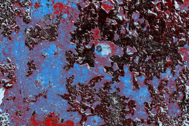 Dökülen boya paslı metal dokusu
