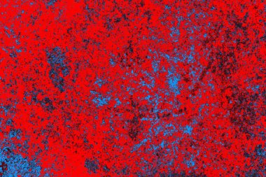 Neon kırmızı ve mavi renkli grunge duvar dokusu arkaplanı