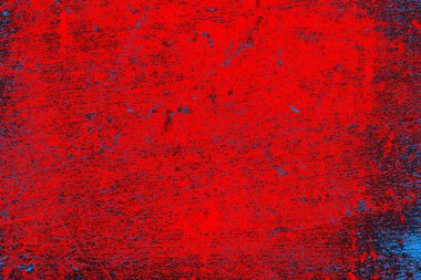 Kırmızı ve mavi renkli grunge duvar dokusu arkaplanı