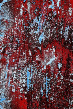 Dökülen boya paslı metal dokusu