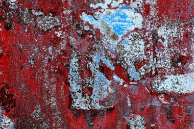 Dökülen boya paslı metal dokusu