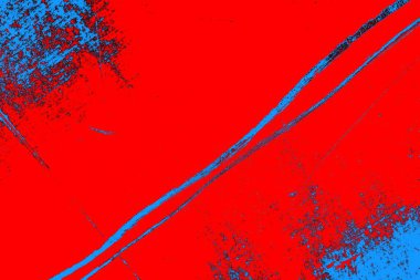 Neon kırmızı ve mavi renkli grunge duvar dokusu arkaplanı