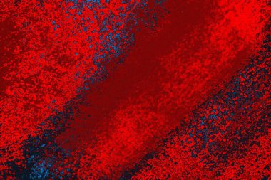 Parlak kırmızı ve mavi renkli grunge duvar dokusu arkaplanı