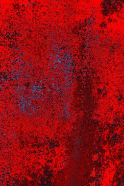 Parlak kırmızı ve mavi renkli grunge duvar dokusu arkaplanı