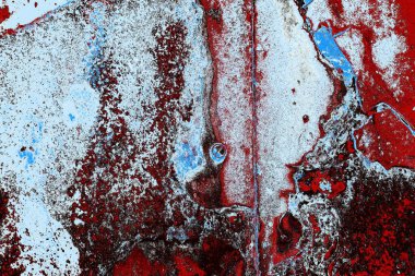 Dökülen boya paslı metal dokusu