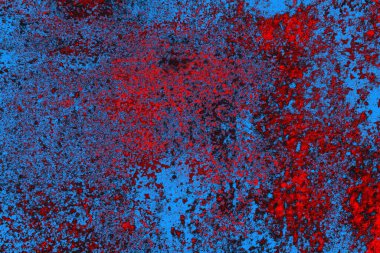 Parlak kırmızı ve mavi renkli grunge duvar dokusu arkaplanı