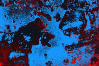 Neon kırmızı ve mavi renkli grunge duvar dokusu arkaplanı