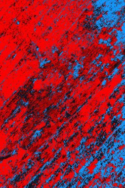 Neon kırmızı ve mavi renkli grunge duvar dokusu arkaplanı