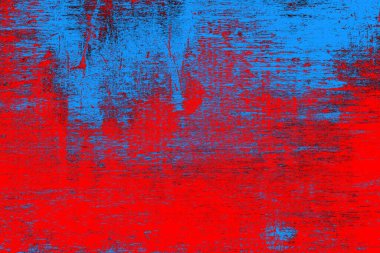 Neon kırmızı ve mavi renkli grunge duvar dokusu arkaplanı