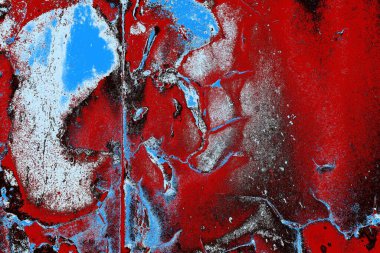 Dökülen boya paslı metal dokusu