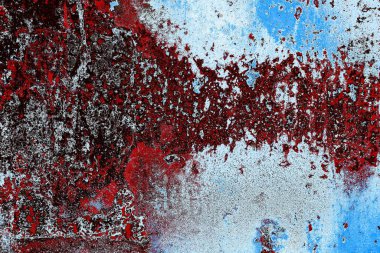 Dökülen boya paslı metal dokusu