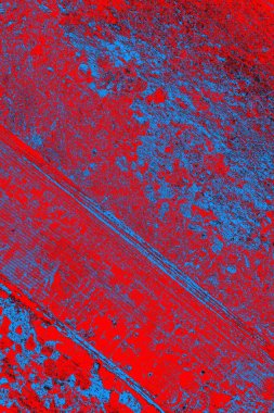 Kırmızı ve mavi renkli grunge duvar dokusu arkaplanı
