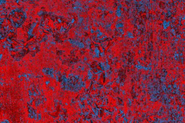Kırmızı ve mavi renkli grunge duvar dokusu arkaplanı