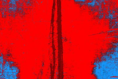 Neon kırmızı ve mavi renkli grunge duvar dokusu arkaplanı