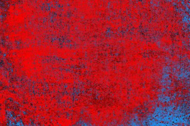 Kırmızı ve mavi renkli grunge duvar dokusu arkaplanı