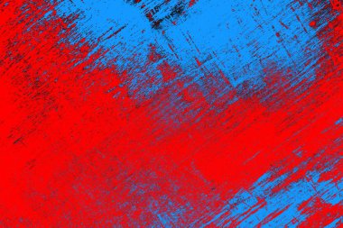 Neon kırmızı ve mavi renkli grunge duvar dokusu arkaplanı