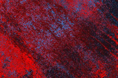 Parlak kırmızı ve mavi renkli grunge duvar dokusu arkaplanı