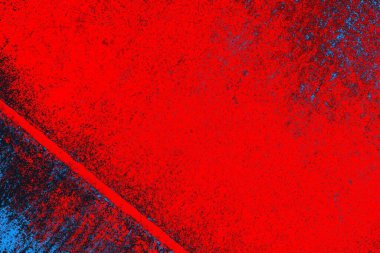 Neon kırmızı ve mavi renkli grunge duvar dokusu arkaplanı