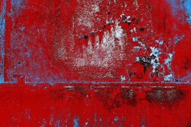 Dökülen boya paslı metal dokusu