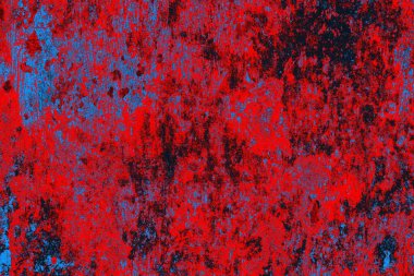 Kırmızı ve mavi renkli grunge duvar dokusu arkaplanı