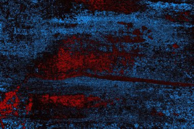 Koyu renkli ses, arka planda çatlaklar olan grunge duvar dokusu