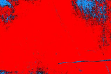 Neon kırmızı ve mavi renkli grunge duvar dokusu arkaplanı