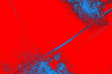 Neon kırmızı ve mavi renkli grunge duvar dokusu arkaplanı