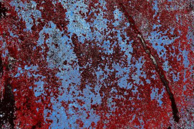 Dökülen boya paslı metal dokusu