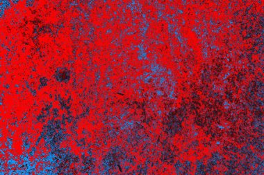 Neon kırmızı ve mavi renkli grunge duvar dokusu arkaplanı