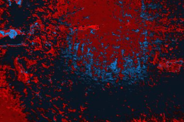 Kırmızı ve mavi renkli grungy duvar, desenli arka plan