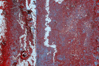 Dökülen boya paslı metal dokusu