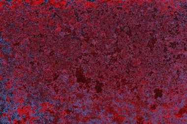 Neon kırmızı ve mavi renkli grunge duvar dokusu arkaplanı