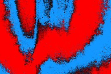 Kırmızı ve mavi renkli grunge duvar dokusu arkaplanı