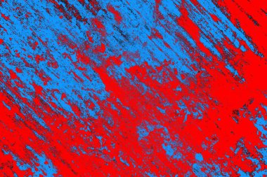 Neon kırmızı ve mavi renkli grunge duvar dokusu arkaplanı