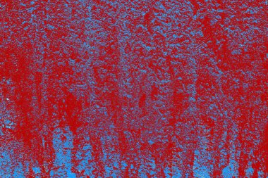 Kırık tarih arkaplanı olan kırmızı, mavi ve siyah grunge duvar