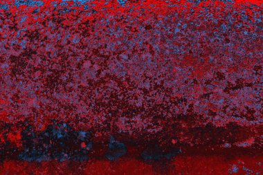 Neon kırmızı ve mavi renkli grunge duvar dokusu arkaplanı