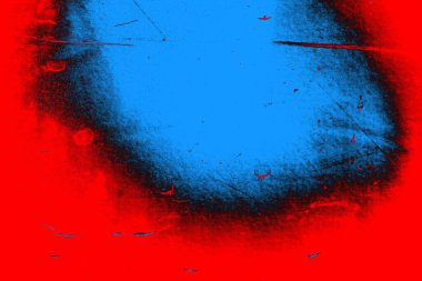 Neon kırmızı ve mavi renkli grunge duvar dokusu arkaplanı