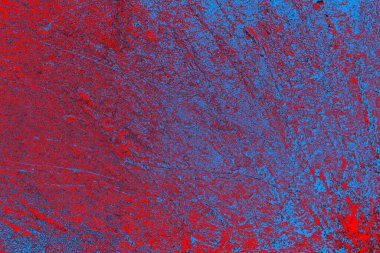 Neon kırmızı ve mavi renkli grunge duvar dokusu arkaplanı