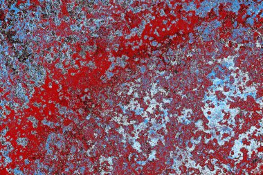 Dökülen boya paslı metal dokusu