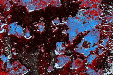 Dökülen boya paslı metal dokusu