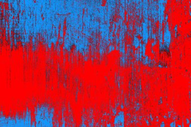 Neon kırmızı ve mavi renkli grunge duvar dokusu arkaplanı