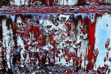 Dökülen boya paslı metal dokusu