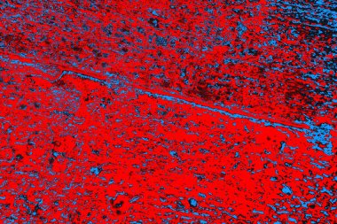 Parlak kırmızı ve mavi renkli grunge duvar dokusu arkaplanı