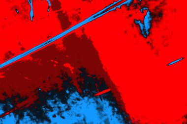 Neon kırmızı ve mavi renkli grunge duvar dokusu arkaplanı