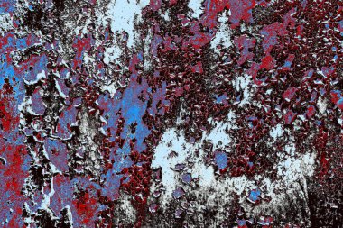 Dökülen boya paslı metal dokusu