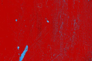 Kırık tarih arkaplanı olan kırmızı, mavi ve siyah grunge duvar