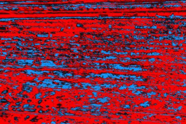 Neon kırmızı ve mavi renkli grunge duvar dokusu arkaplanı