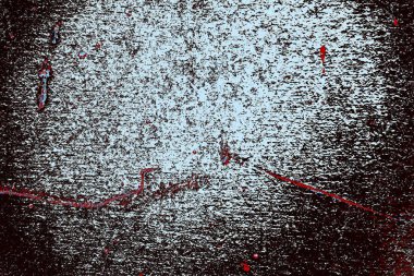 Kırık tarih arkaplanı olan kırmızı, mavi ve siyah grunge duvar