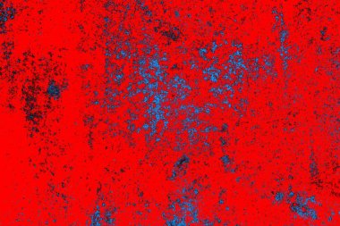 Neon kırmızı ve mavi renkli grunge duvar dokusu arkaplanı