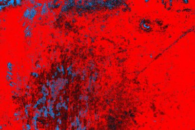 Neon kırmızı ve mavi renkli grunge duvar dokusu arkaplanı